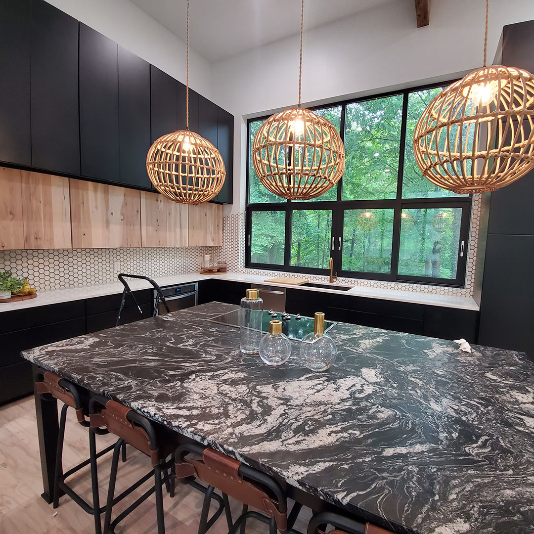 Modern kitchen remodel with custom finishes in Wooster, Ohio