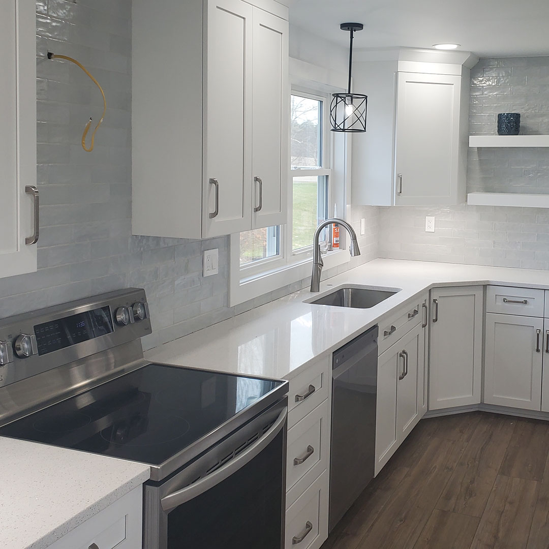 ustom tile backsplash kitchen remodel in Loudonville, Ohio